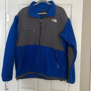 Northface Men’s Blue and Grey Fleece jacket.
